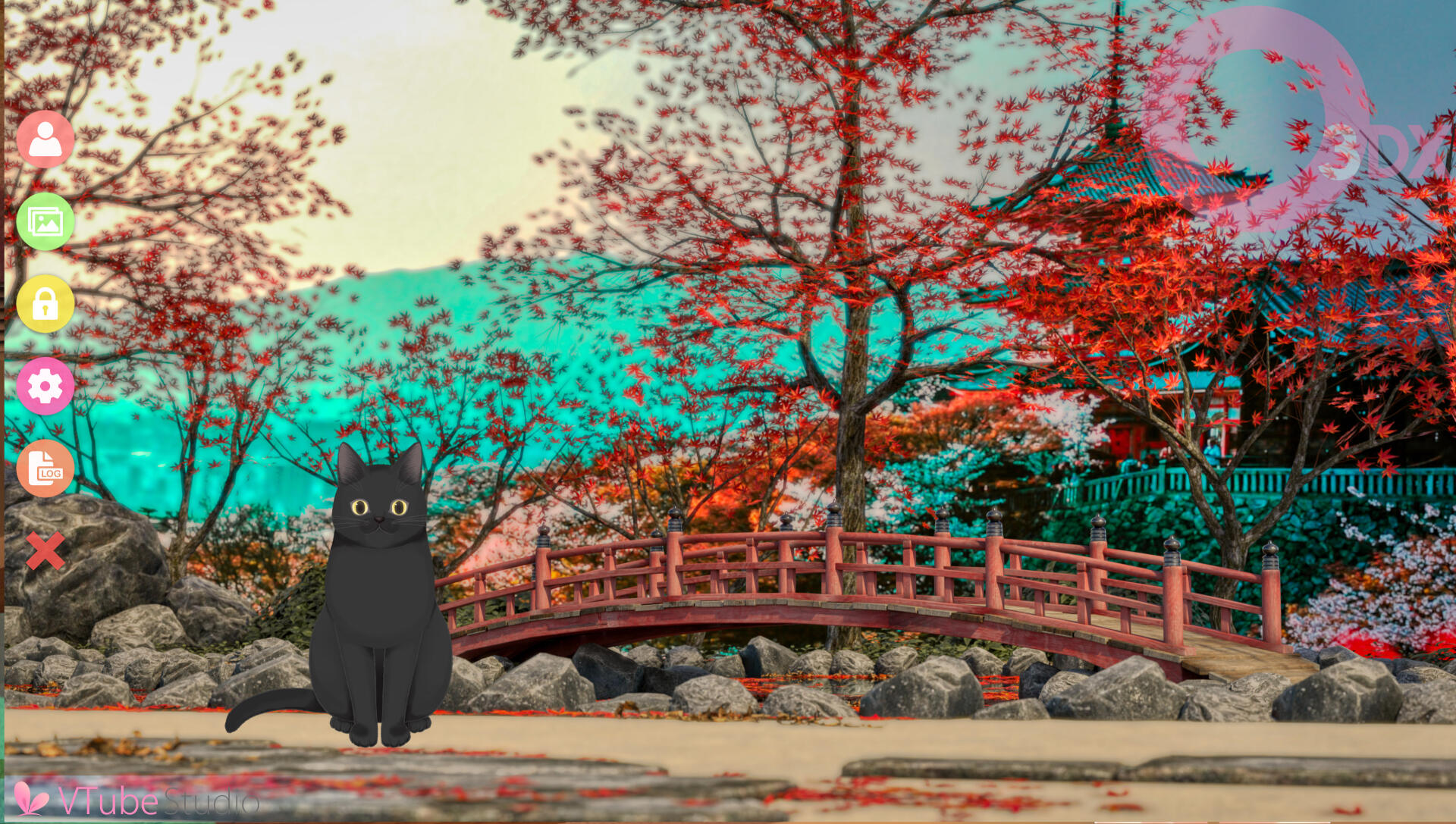 A Japanese Temple Stylized